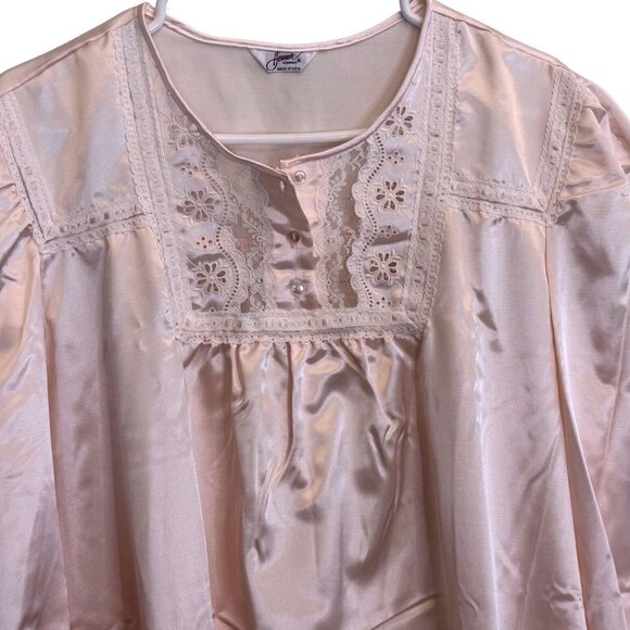 Henson Kickernick Light Pink Vintage Lingerie Gown - Size Large - Picture 3 of 8
